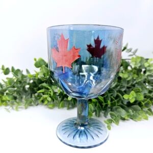 Vintage Light Blue Glass Niagara Falls Canada Souvenir Mug